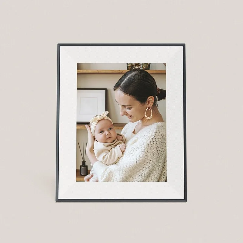 Aura Aspen 12" Digital Photo Frame, Ink with Paper Mat