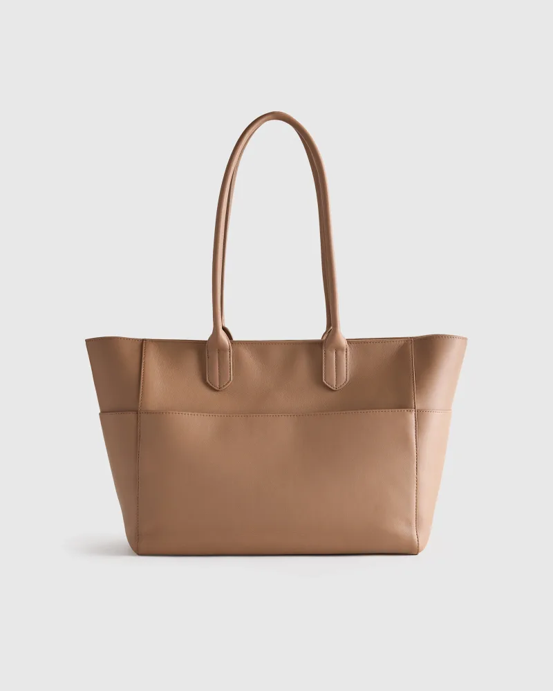 Quince Hudson Tote, Cappuccino