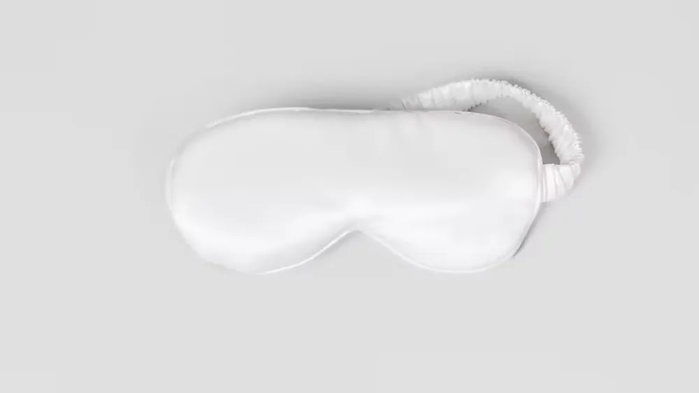 Saatva Mulberry Silk Eye Mask, White